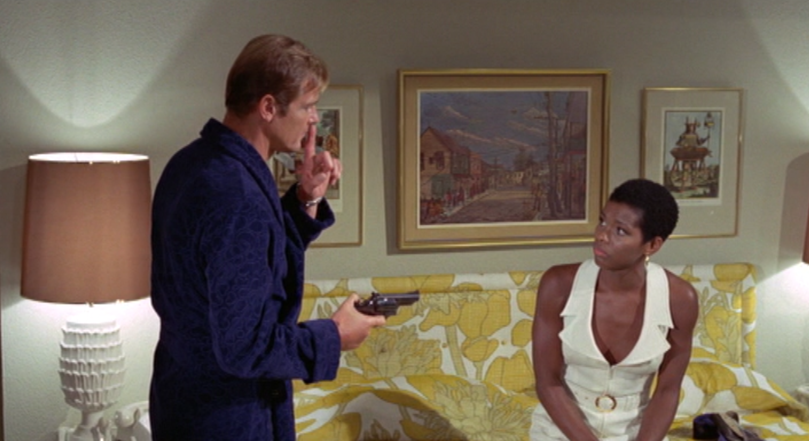 James Bond and Rosie Carver in Live and Let Die