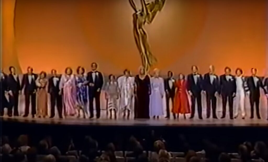 A bunch of old TV stars Stephen Sondheim's "Old Friends" at the 1986 Emmys