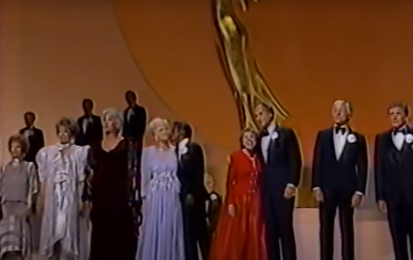 Some old TV stars sing Stephen Sondheim's "Old Friends" at the 1986 Emmys
