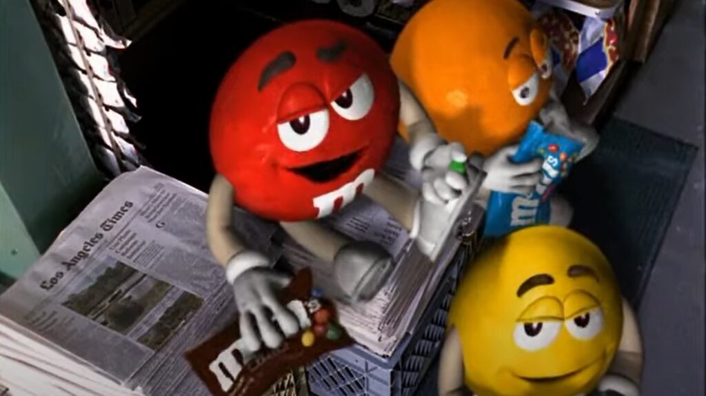 M&M's eating other M&M's.