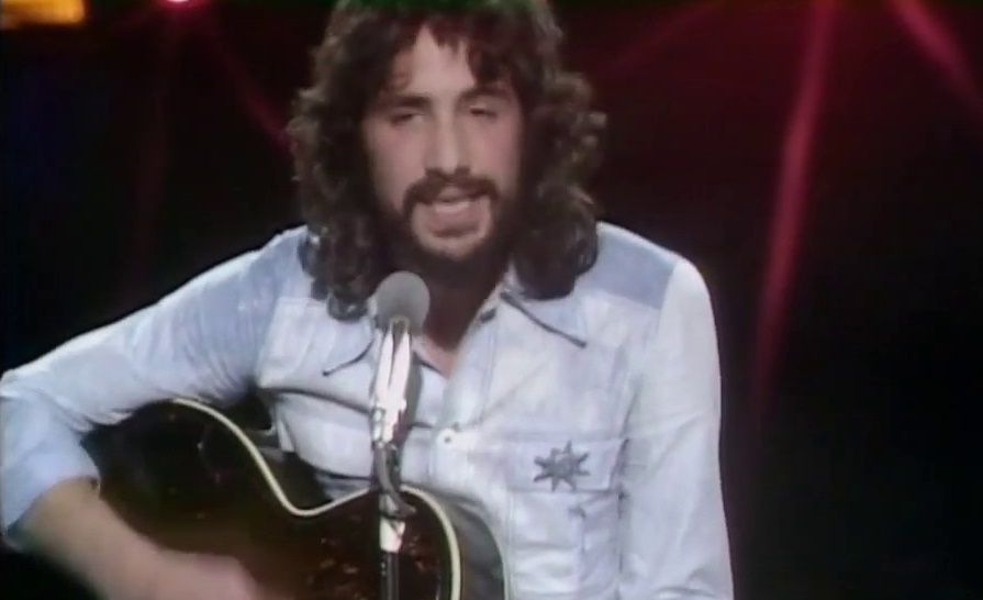 Cat Stevens singing "Wild World"