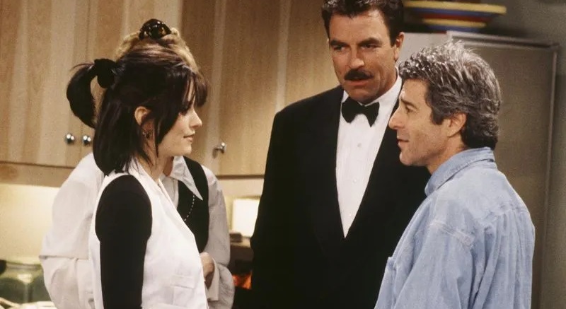 Michael Lembeck directing Courteney Cox and Tom Selleck