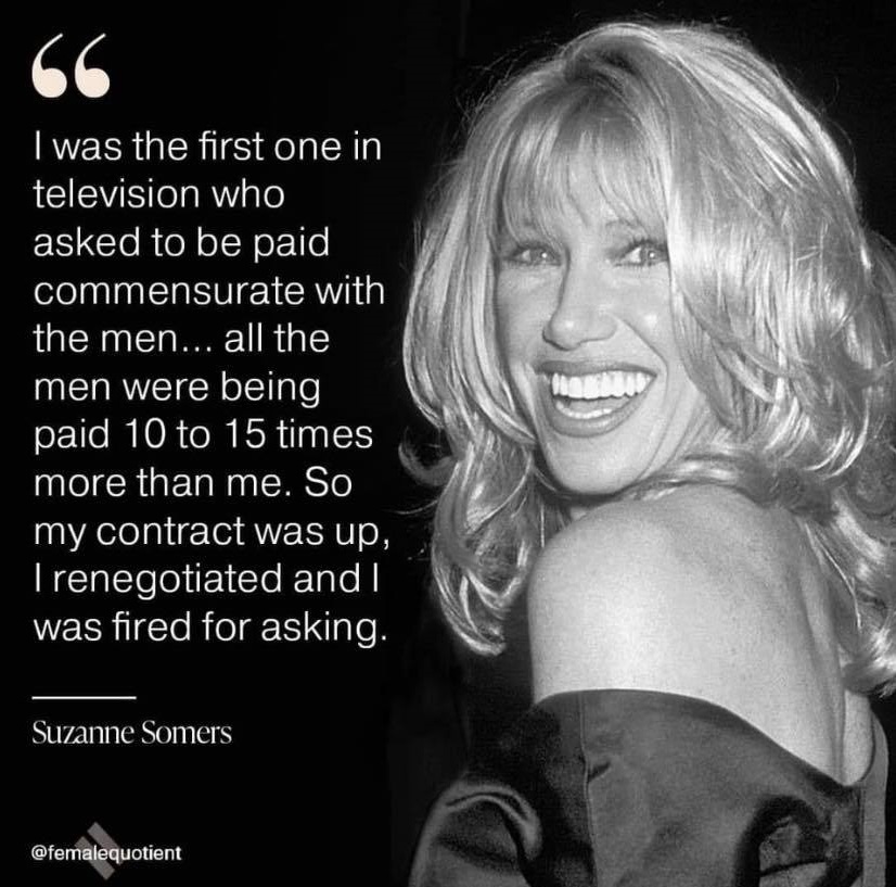 A meme about Suzanne Somers' exit from Three's Company