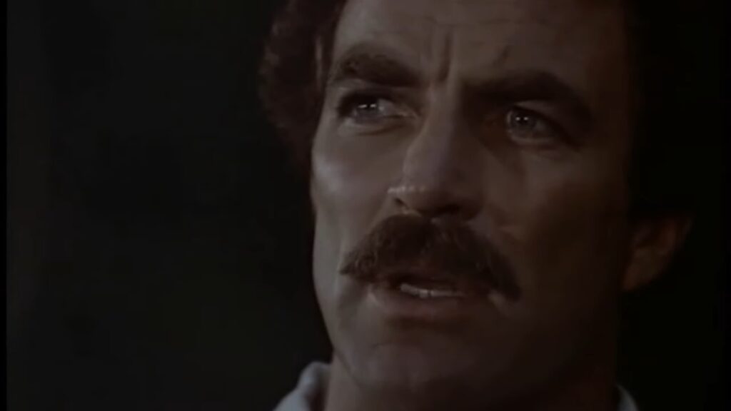 Tom Selleck as Thomas Magnum being all emo