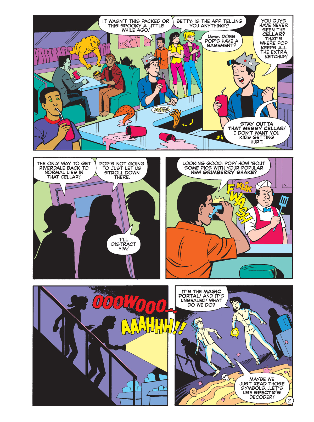Betty and Veronica head to Pop's Chocklit Shoppe
