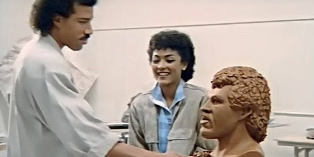 A student sculpts a bust of her teacher, who she's never seen