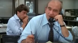 Lou Grant works the phones