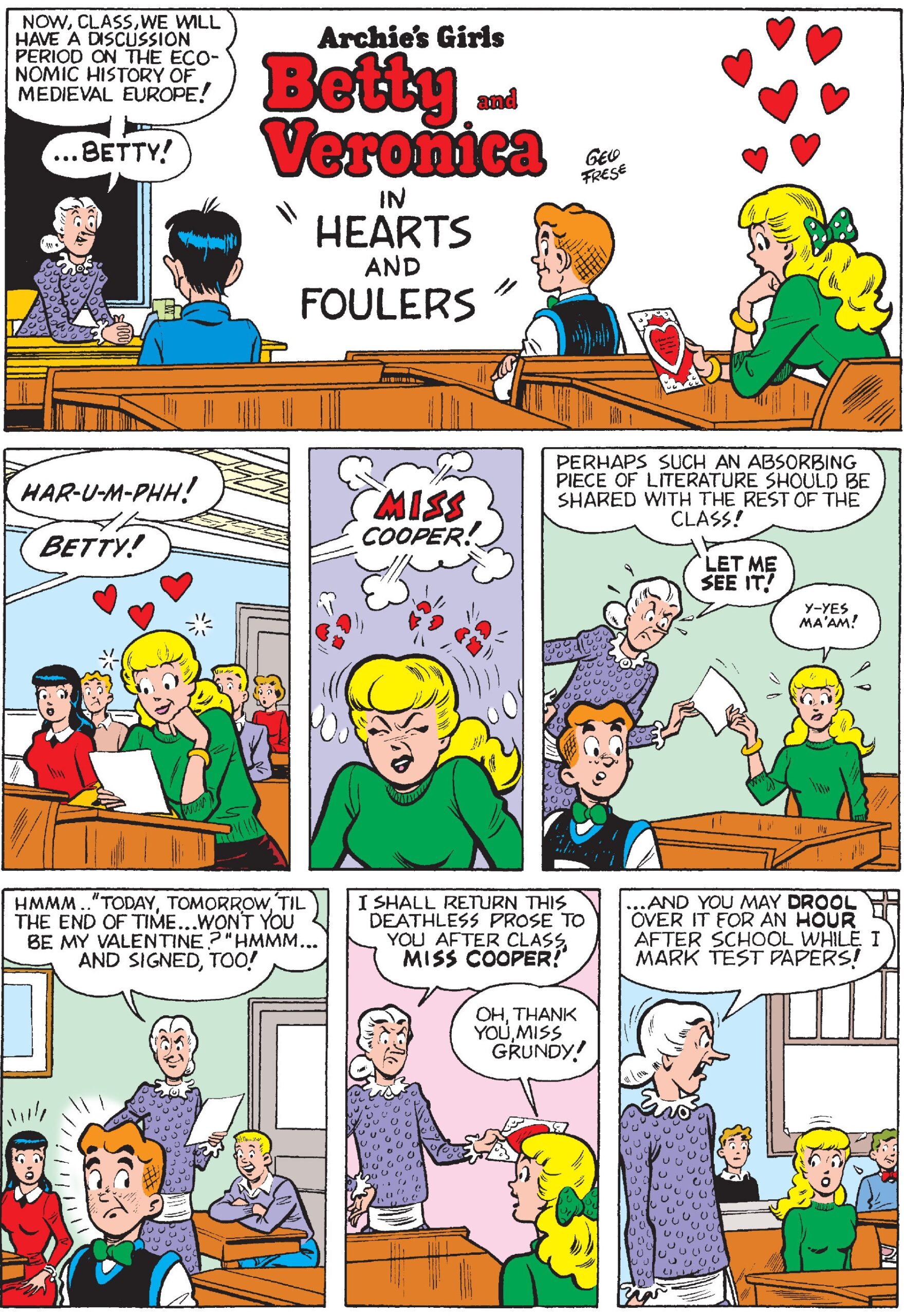 Archie gives Betty a Valentine