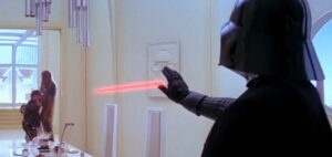 Darth Vader stopping Han's blast