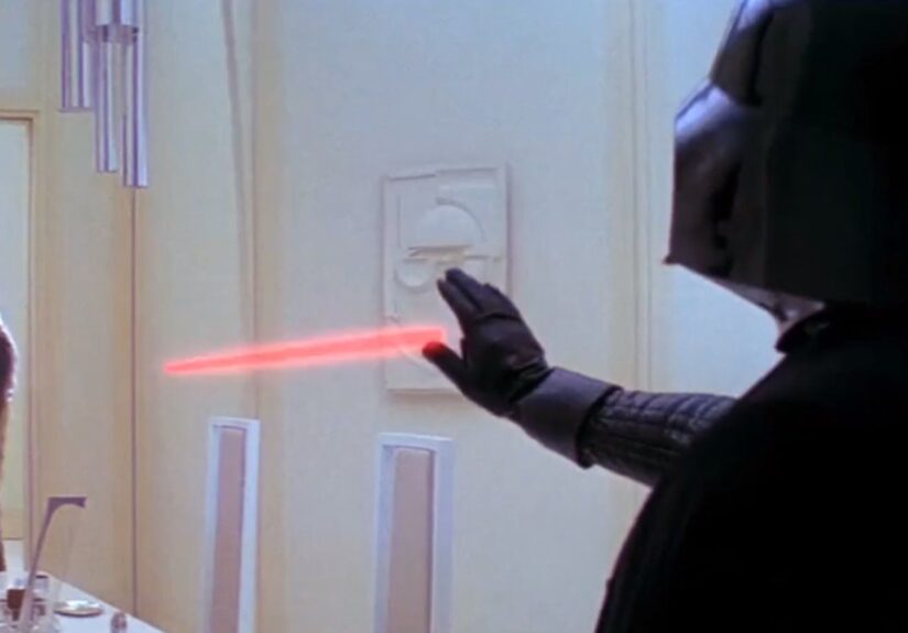 Darth Vader stopping Han's blast