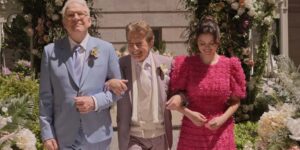 Charles, Oliver and Mabel walk down the aisle