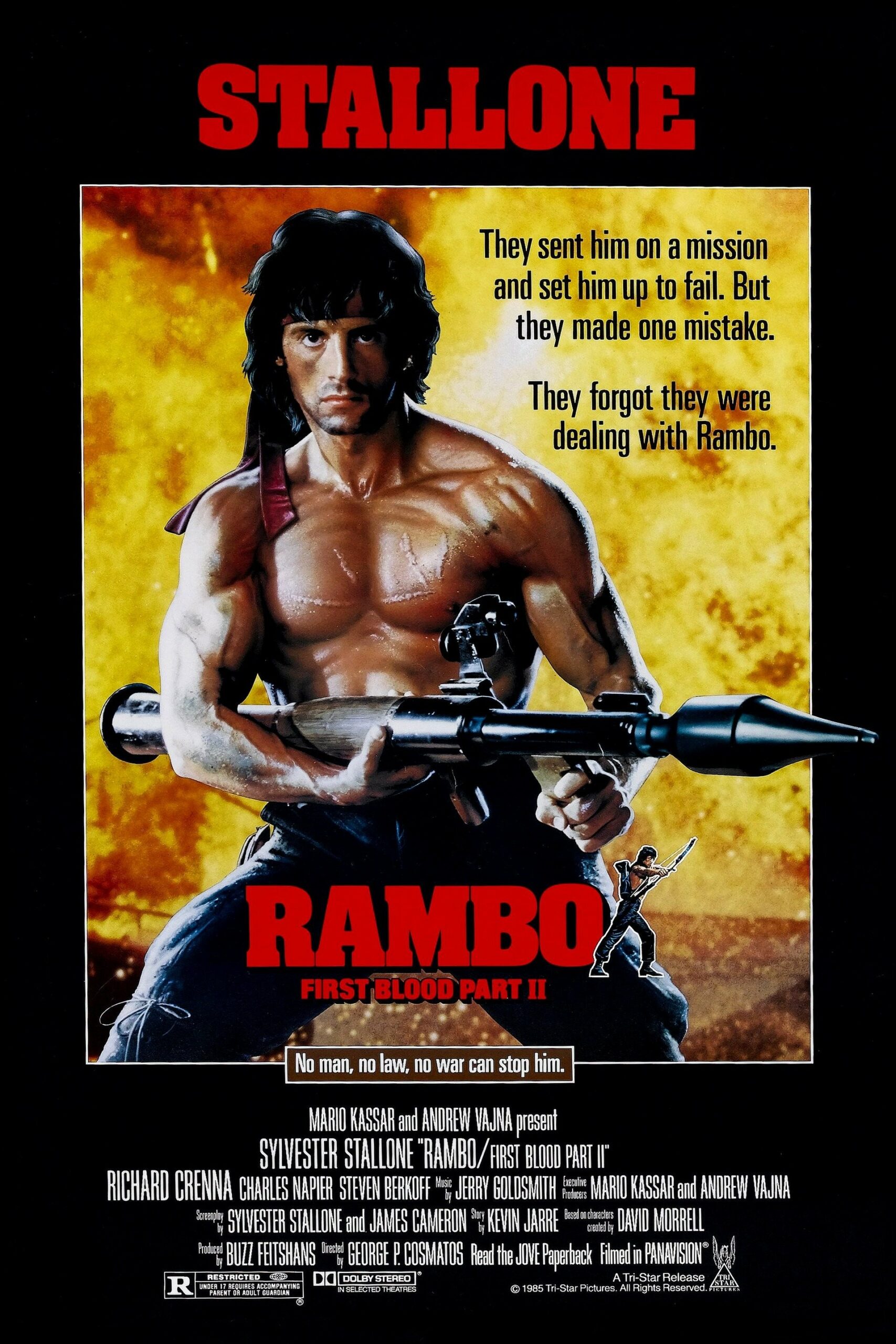 The poster for Rambo: First Blood Part II