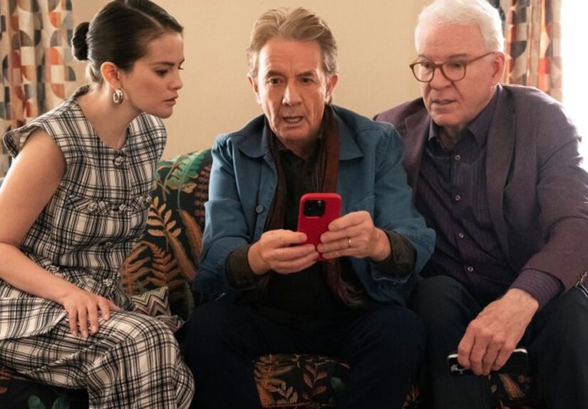 The gang reads a text message