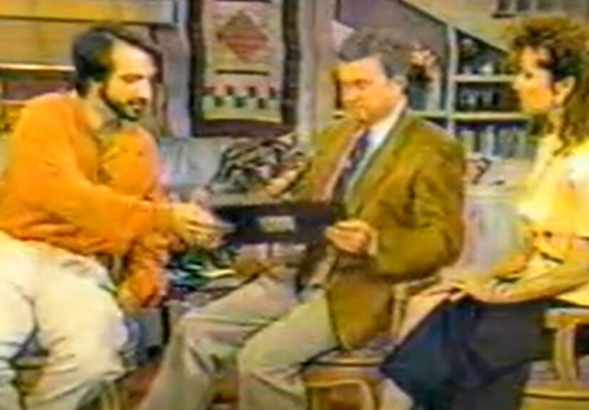 Bronson Pinchot talks about his co-star's breasts