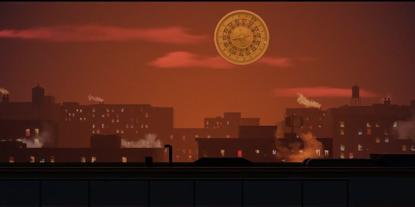 The roulette wheel in the opening credits of the Season 5 finale of Only Murders in the Building