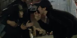 Zach Braff shouting at a kid