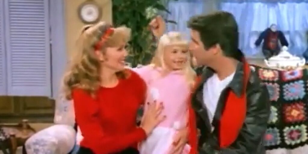 Fonzie is with Ashley and Heather