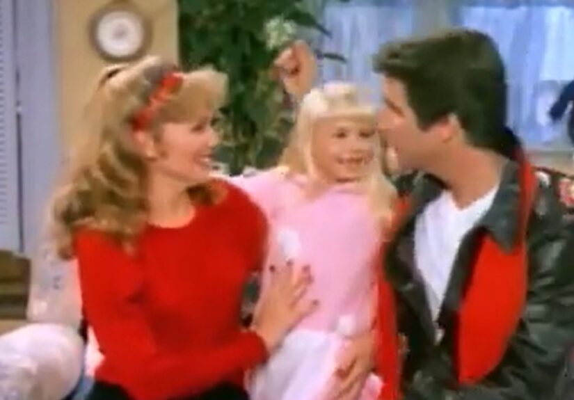 Fonzie is with Ashley and Heather