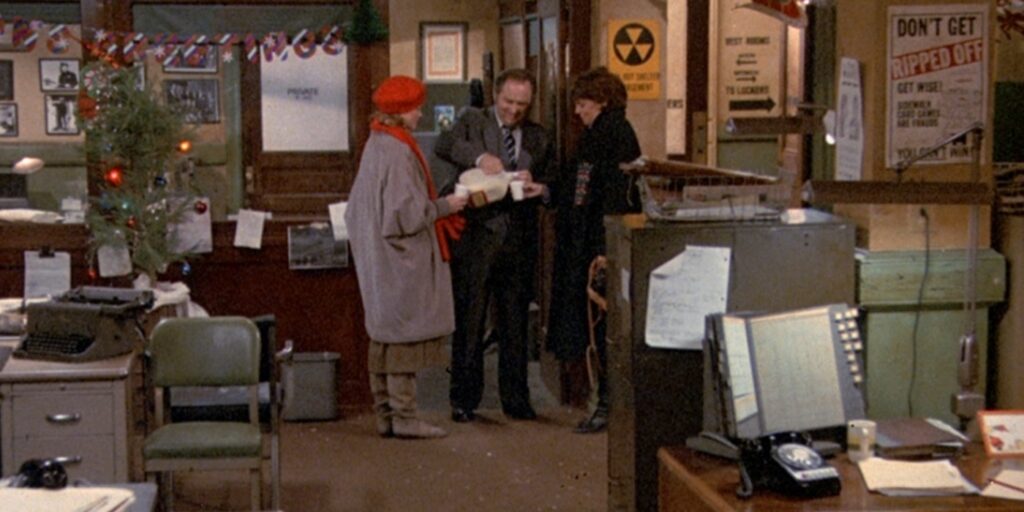 Cagney and Lacey have eggnog with Samuels