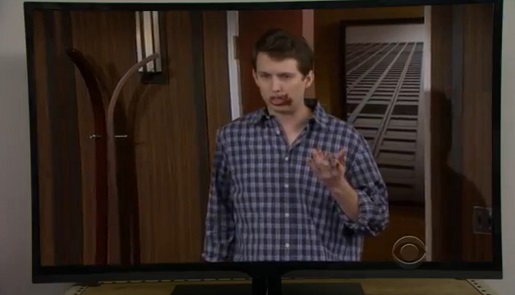 Narshal has chocolate cake on his face