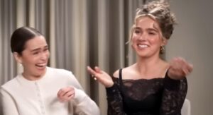 Haley Lu Richardson laughing about her Heated Rivalry fandom