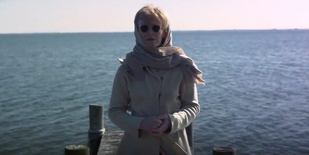 Patty walks from the pier