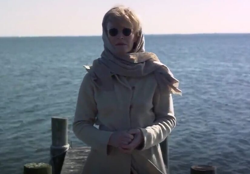 Patty walks from the pier