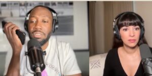 Lamorne Morris with Hannah Simone