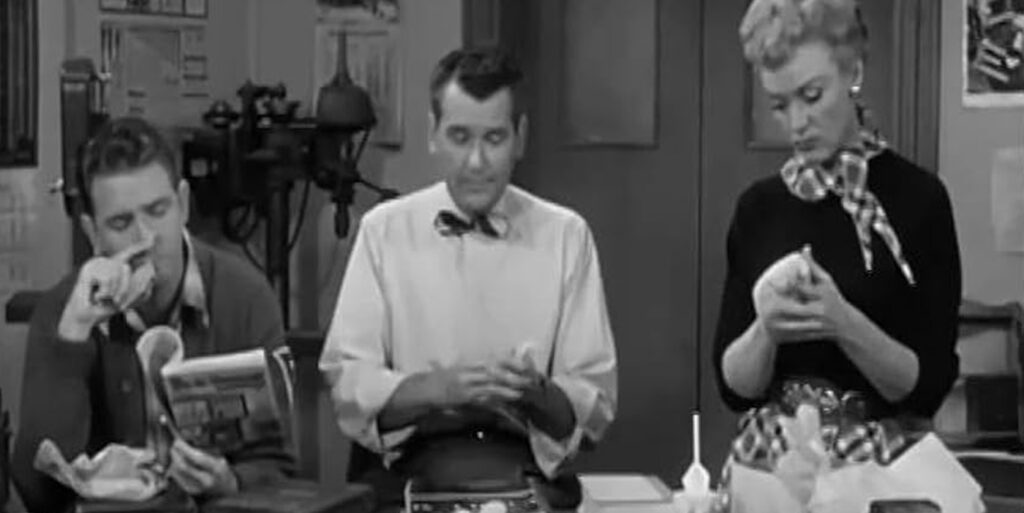 Miss Brooks learns how to do carpentry