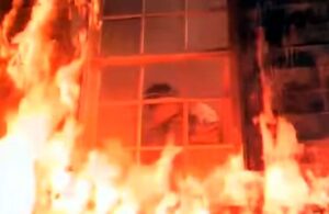 Garvey breaks the window